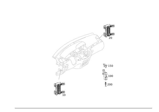 45456801 - Electrical Equipment and Instruments: Fuse Box for Mercedes-Benz: 250, 300S, CL550, CL600, CL63 AMG, CL65 AMG, CLS500, CLS55 AMG, CLS550, CLS63 AMG, S350, S400, S500, S550, S600, S63 AMG Image image