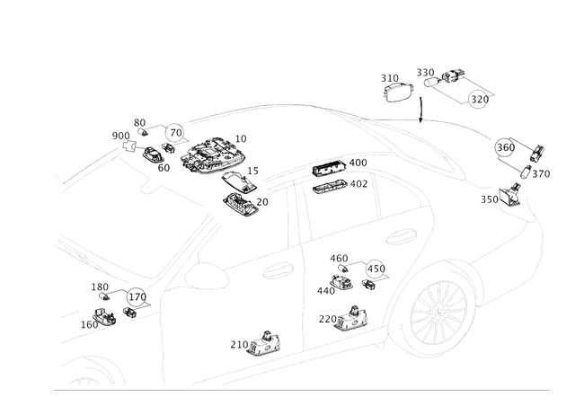 28202101 - Electrical System: Interior Lamp for Mercedes-Benz Image image