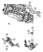 6509257AA - 3.0L Turbo Diesel; Engine: Hex Nut And Washer, Mounting for Ram: 1500, 1500 Classic, 2500, 3500 Image