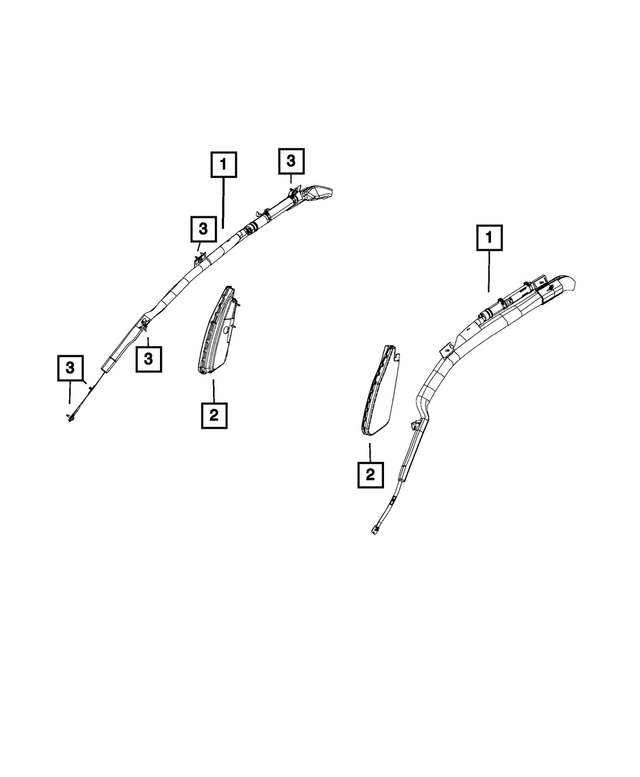 68161578AK - Restraints: Side Curtain Air Bag, Right for Mopar Image
