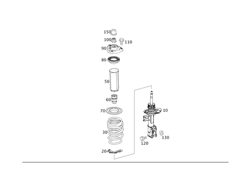 Spring Strut and Spring Strut Mounting Front for 2018 Mercedes-Benz GLA250 #0