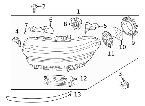 Headlamp Components for 2023 Genesis G90 #0