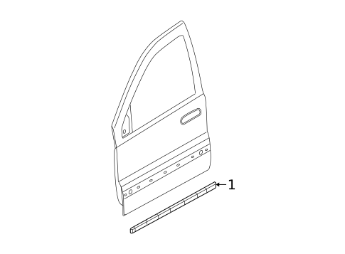 Exterior Trim - Front Door for 2007 Jeep Commander #0