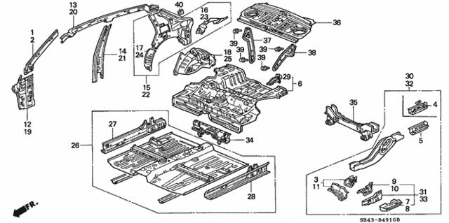 Inner Panel for 1993 Honda Civic #0
