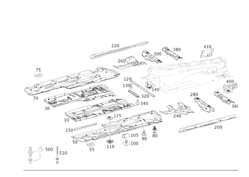 Front Floor for 2012 Mercedes-Benz CLS 63 AMG&reg; #0
