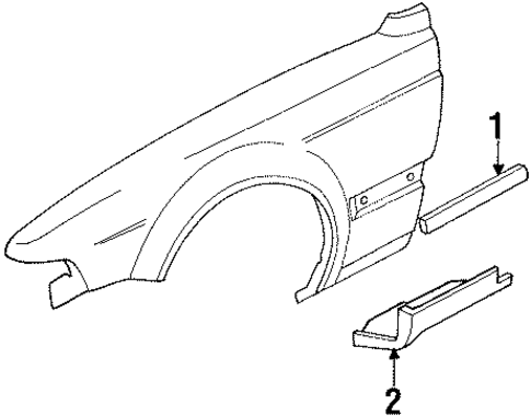 Exterior Trim - Fender for 1992 Acura Legend #0