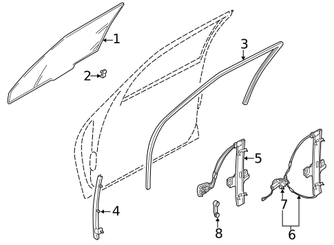 Front Door for 2001 Kia Spectra #1