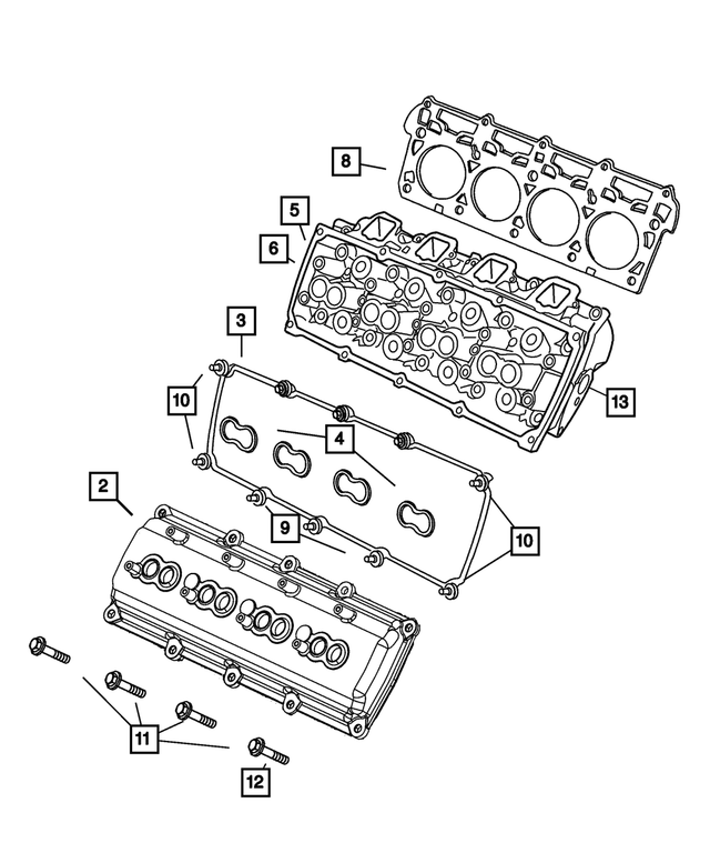 5143397AB - Engine 5.7L Eight Cylinder: Cylinder Head, Remanufactured for Mopar Image