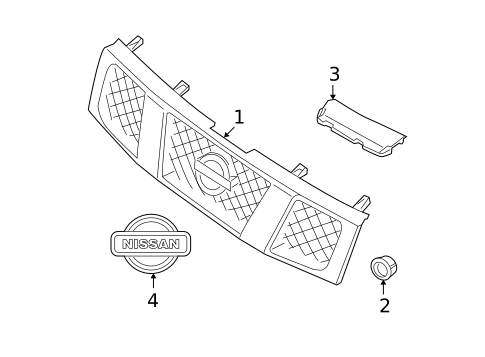 Grille & Components for 2013 Nissan Armada #0
