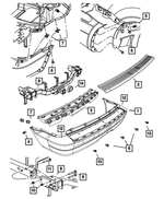 68002926AB - Frame, Bumper and Fascia: Rear Fascia for Chrysler: Aspen Image
