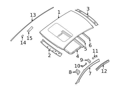 Roof & Components for 2012 Nissan Sentra #0