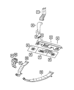 68227714AF - Air Conditioners and Heaters: Floor Duct for Mopar Image