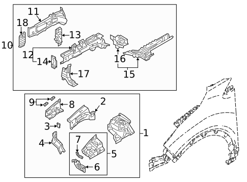 Structural Components & Rails for 2025 Mitsubishi Eclipse Cross #0