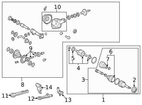 Carrier & Front Axles for 2006 Lexus GX470 #0