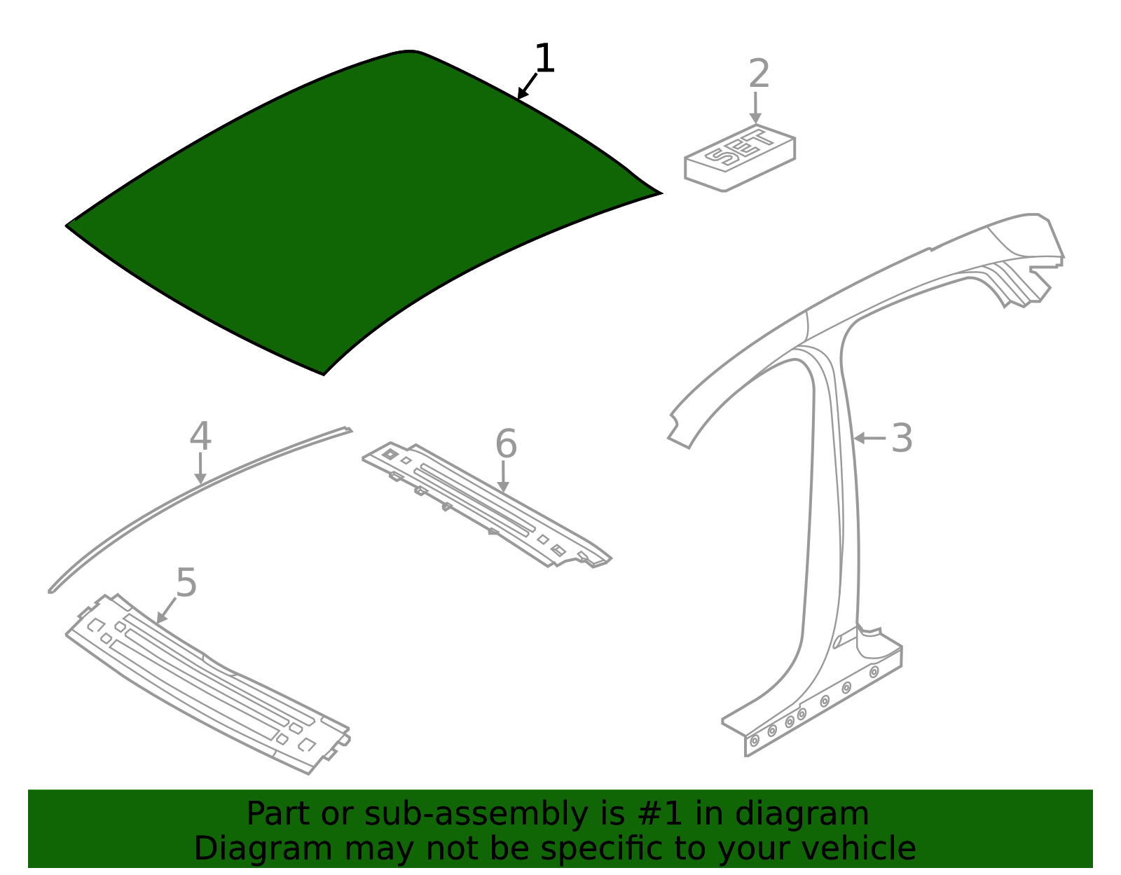 2020-2025 Porsche Cayenne Glass Panel 9Y3-877-055-Y Sunset