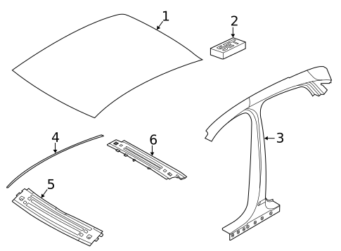 Roof & Components for 2022 Porsche Cayenne #1