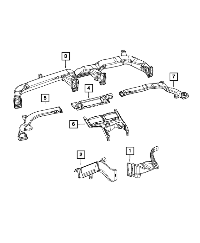 68462931AA - Air Conditioners and Heaters: Instrument Panel Duct for Mopar Image image