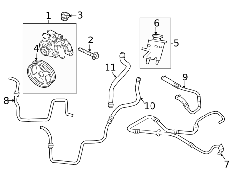 Pump & Hoses for 2008 Lincoln Navigator #0