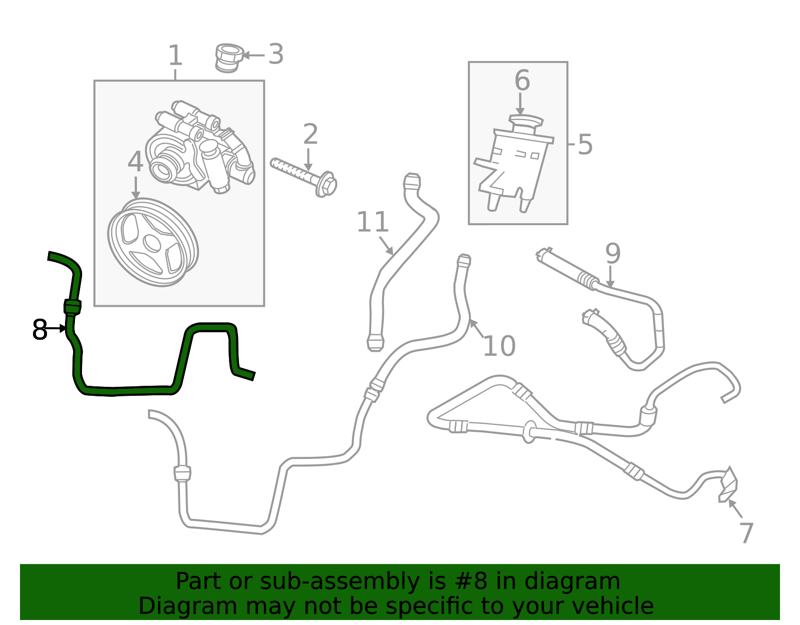 thumbnail image 2 of Stallex Power Steering Low Pressure Hose For Ford Transit 2013+ (Rack To Reservoir) - PSP43, 5-Year Warranty 2 of 4