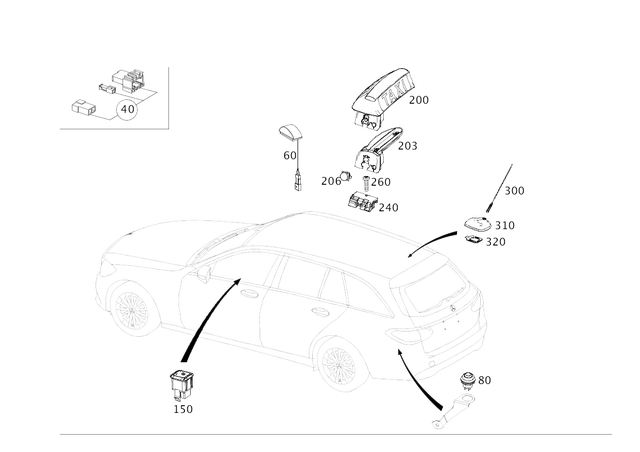 2128200037 - Electrical System: Parts Kit, Plug for Mercedes-Benz: C350e, C400, C450 AMG, C63 AMG, E250, E350, E400, E550, E63 AMG, E63 AMG S, S450, S550e, S63 AMG, S65 AMG Image image