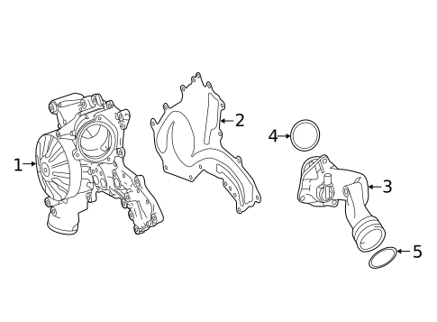 Water Pump for 2016 Mercedes-Benz CLS63 AMG S #1