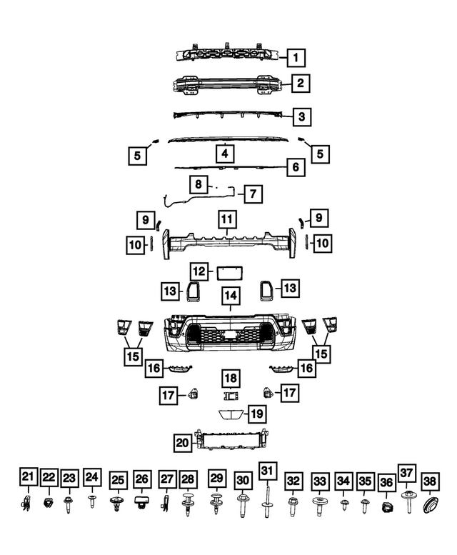 68593699AB - Exterior Ornamentation: Front Fascia Spat, Left for Jeep: Cherokee, Wagoneer S Image