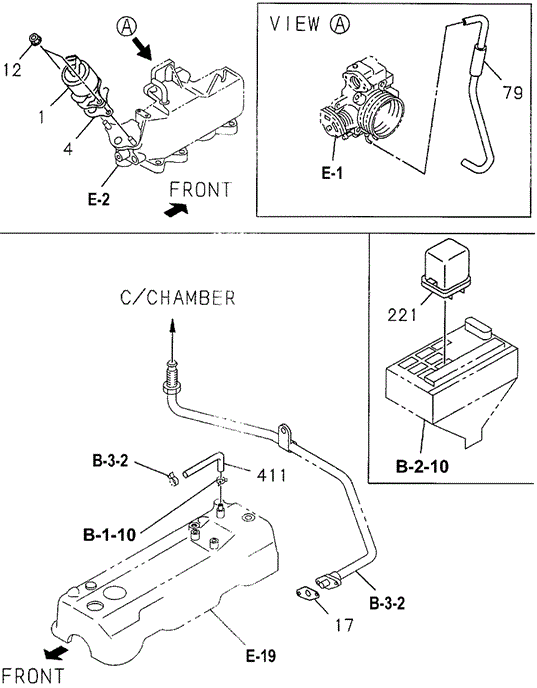 Emission Piping (3) (DX) for 1996 Honda Passport #0