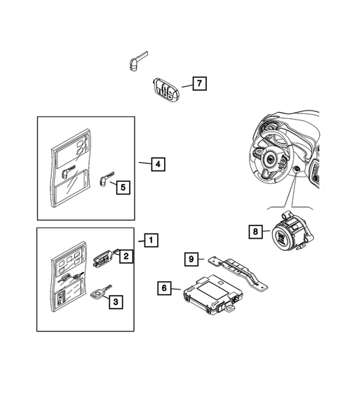 Keys, Modules and Engine Controllers for 2016 Fiat 500X #4