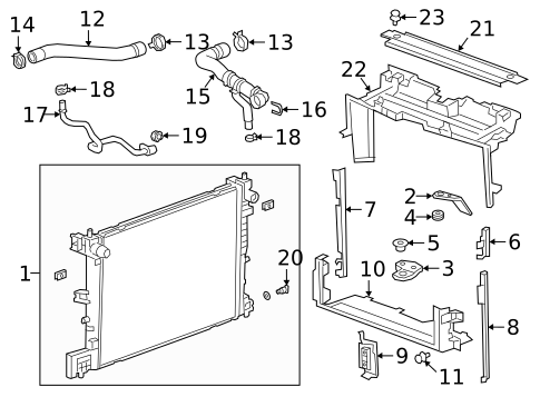 Radiator & Components for 2020 Cadillac CT6 #0