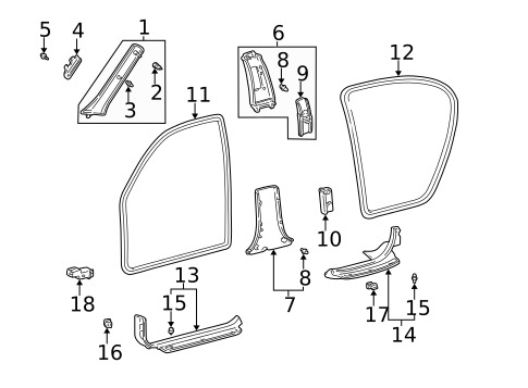 Interior Trim - Pillars for 2005 Lexus ES330 #0