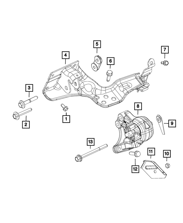 « 6101688 – 3.6L Gas w/BSG; Engine : Hexagonal De Blocage Ecrou, Montage pour Mopar Image »