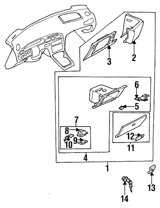 6750267U00 - : Knee Bolster for INFINITI: Q45 Image