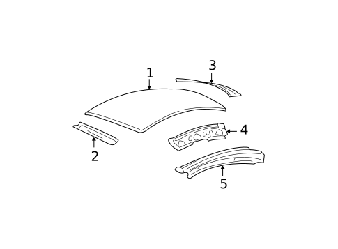 Roof & Components for 2006 Ford Taurus #0