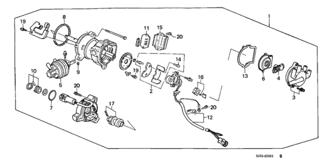 Distributor (PGM-FI) (TEC) for 1987 Honda Accord #0