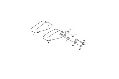 Folding Armrest for 1991 Mercedes-Benz 190E #3