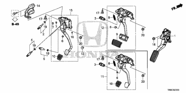 Pedal (1.8L) for 2015 Honda Civic #0