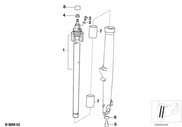 31422330054 - Front Axle, Front Suspension: O-Ring -  for BMW-Motorrad Image