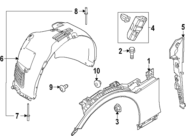 86551T4000 - : Fender Bracket for Hyundai Image