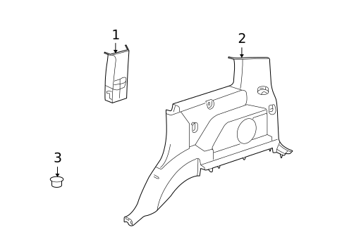 Interior Trim - Quarter Panels for 2012 Jeep Liberty #0