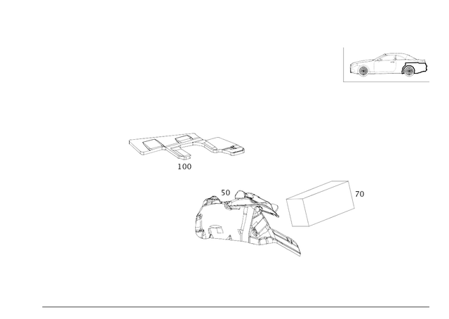 2056823402 - Panelling: Dampening, Load Cmprt for Mercedes-Benz: C43 AMG, C63 AMG, C63 AMG S, E400, E450, E53 AMG Image image