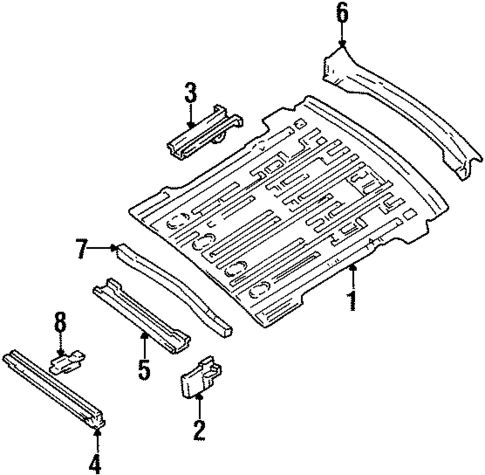 Rear Floor & Rails for 1999 Mercury Villager #0