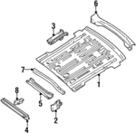 XF5Z1211215CA - Body: Rear Floor Pan for Mercury: Villager Image