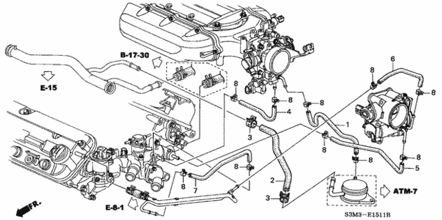 Water Hose (2) for 2002 Acura CL #0