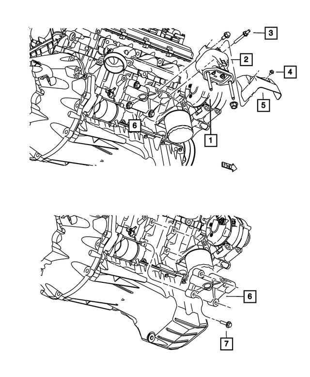 6102019 - 5.7L Gas; Engine: Hex Head Bolt And Washer, Mounting for Mopar Image