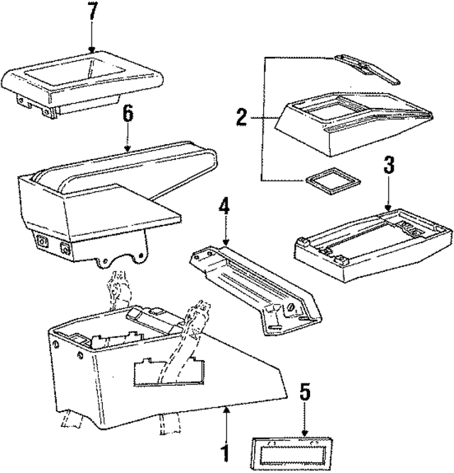 E7FZ58045A36A - Body: Console for Ford Image