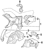 64700SK8A01ZZ - Body: Inner Panel Assembly for Acura Image