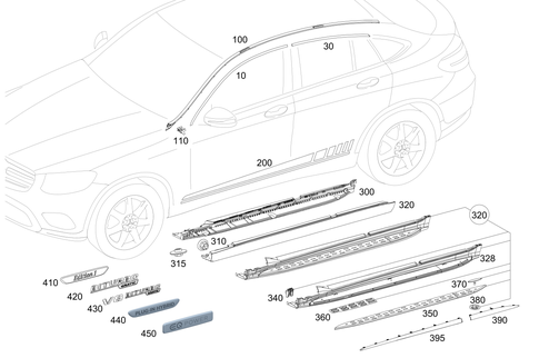 Exterior Detachable Parts for 2020 Mercedes-Benz GLC 63 AMG&reg; S #0