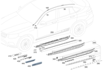 2539870300 - Trim and Lining: Decorative Stripe for Mercedes-Benz Image