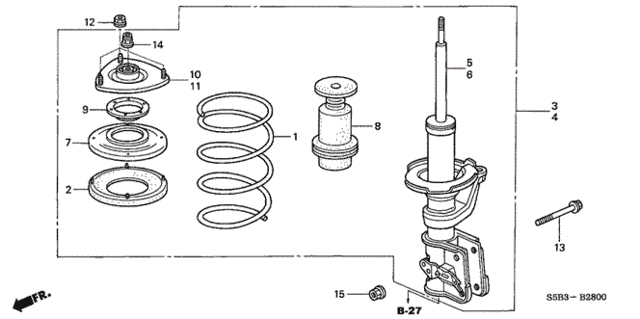 Front Shock Absorber for 2005 Honda Civic #0
