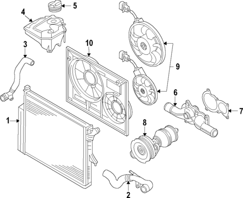 Cooling System for 2008 Volkswagen Touareg #0
